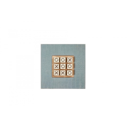 Tic Tac Toe en Cuir - Effet Alligator