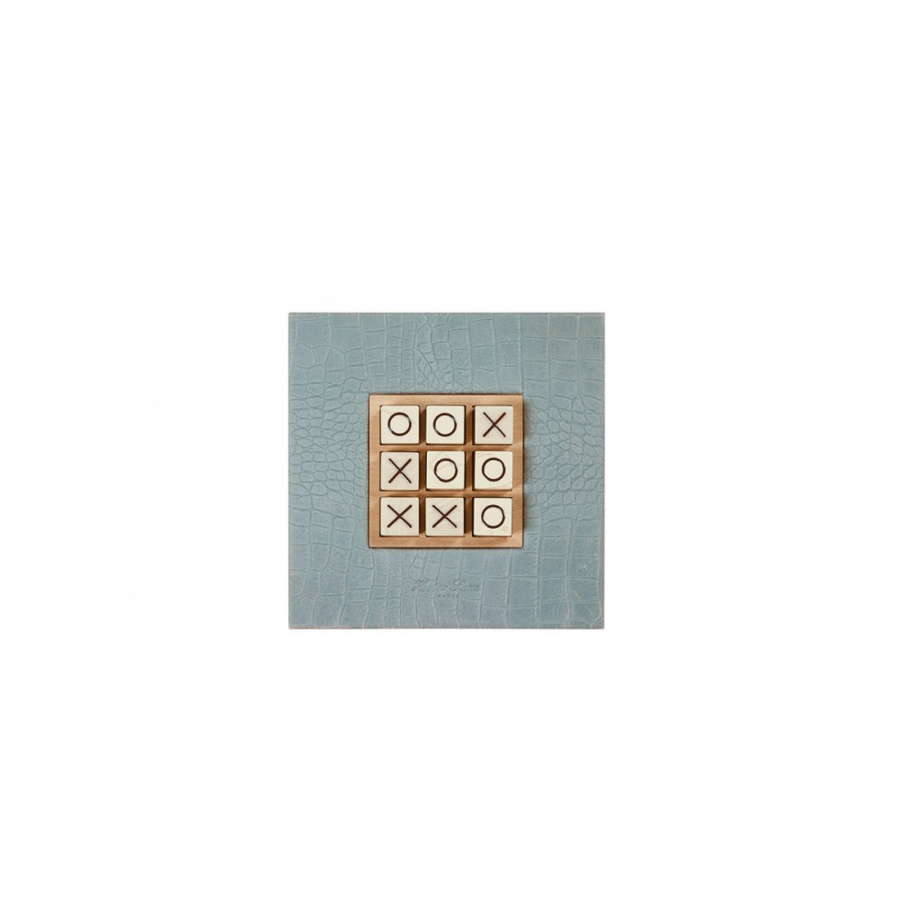 Tic Tac Toe en Cuir - Effet Alligator