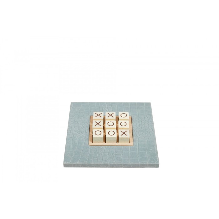 Tic Tac Toe en Cuir - Effet Alligator