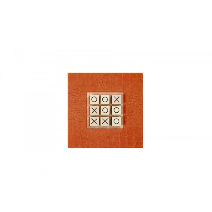 Tic Tac Toe en Cuir - Effet Alligator