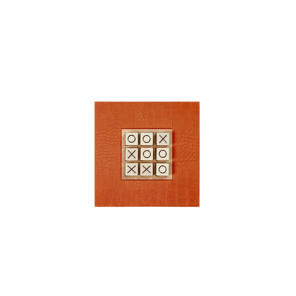 Tic Tac Toe en Cuir - Effet Alligator