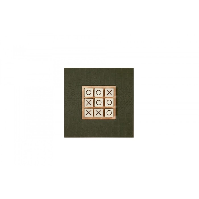 Tic Tac Toe en Cuir - Effet Alligator