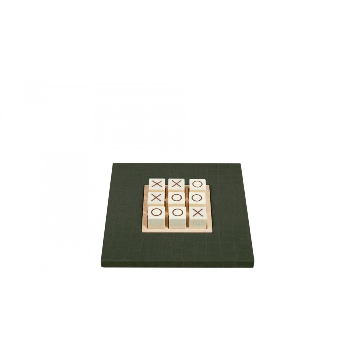 Tic Tac Toe en Cuir - Effet Alligator