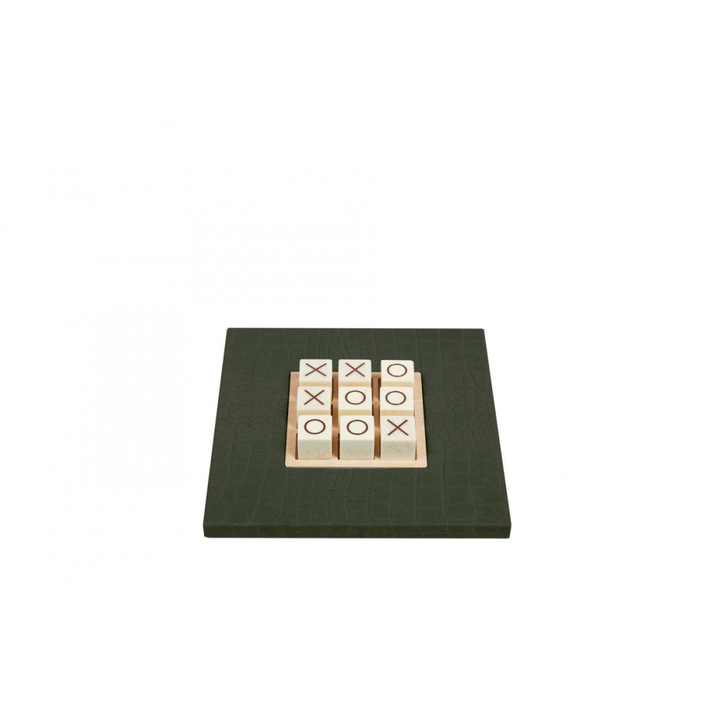 Tic Tac Toe en Cuir - Effet Alligator