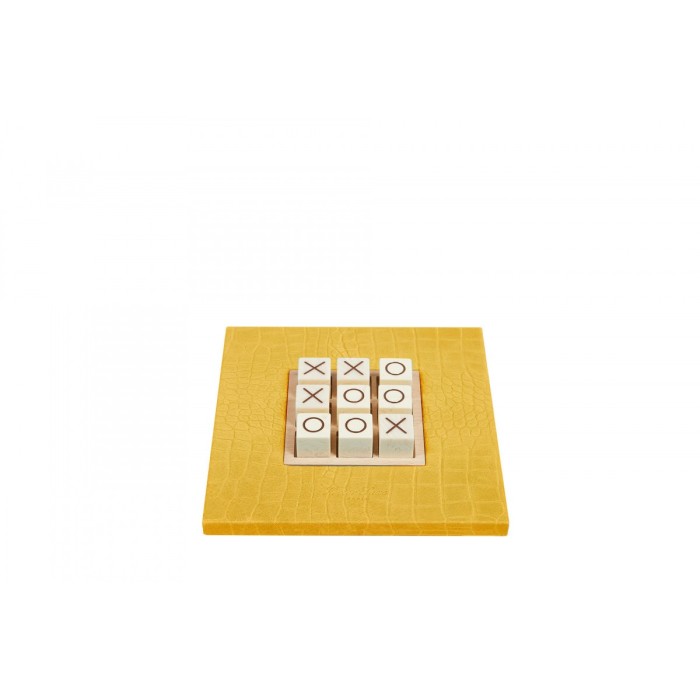 Tic Tac Toe en Cuir - Effet Alligator