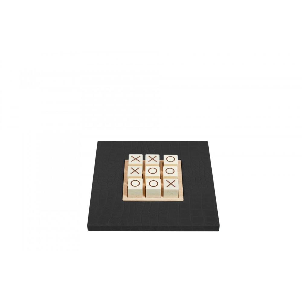 Tic Tac Toe en Cuir - Effet Alligator