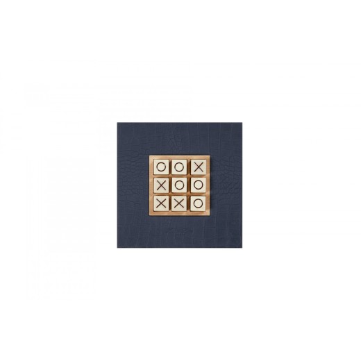 Tic Tac Toe en Cuir - Effet Alligator