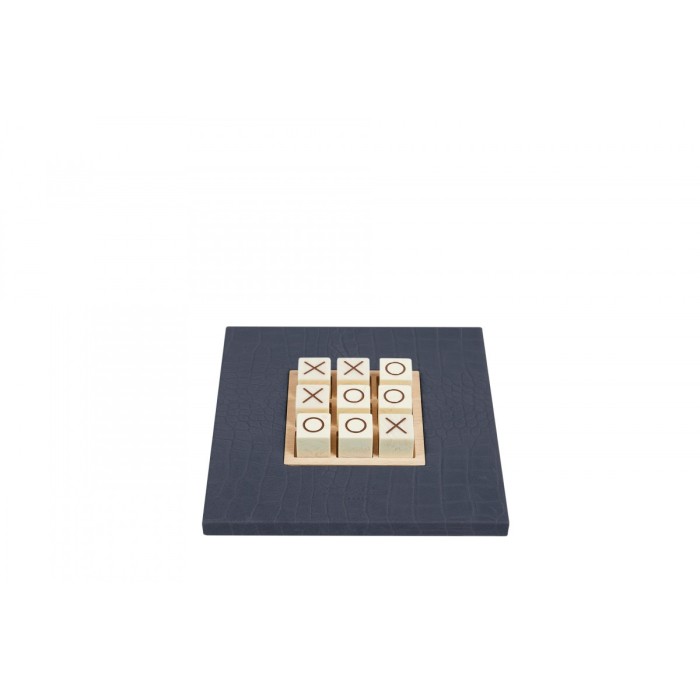 Tic Tac Toe en Cuir - Effet Alligator