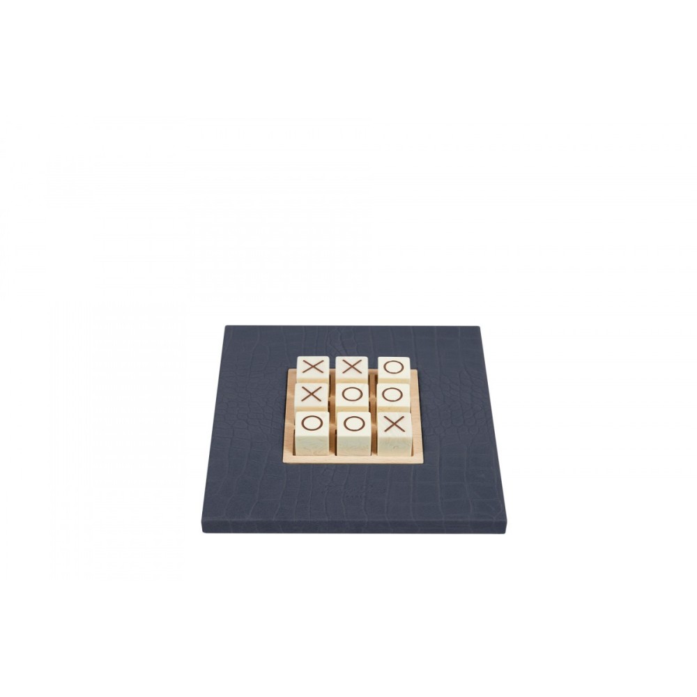 Tic Tac Toe en Cuir - Effet Alligator