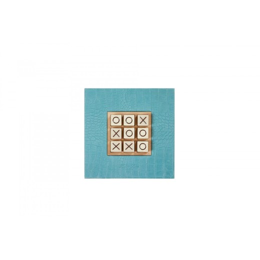 Tic Tac Toe en Cuir - Effet Alligator