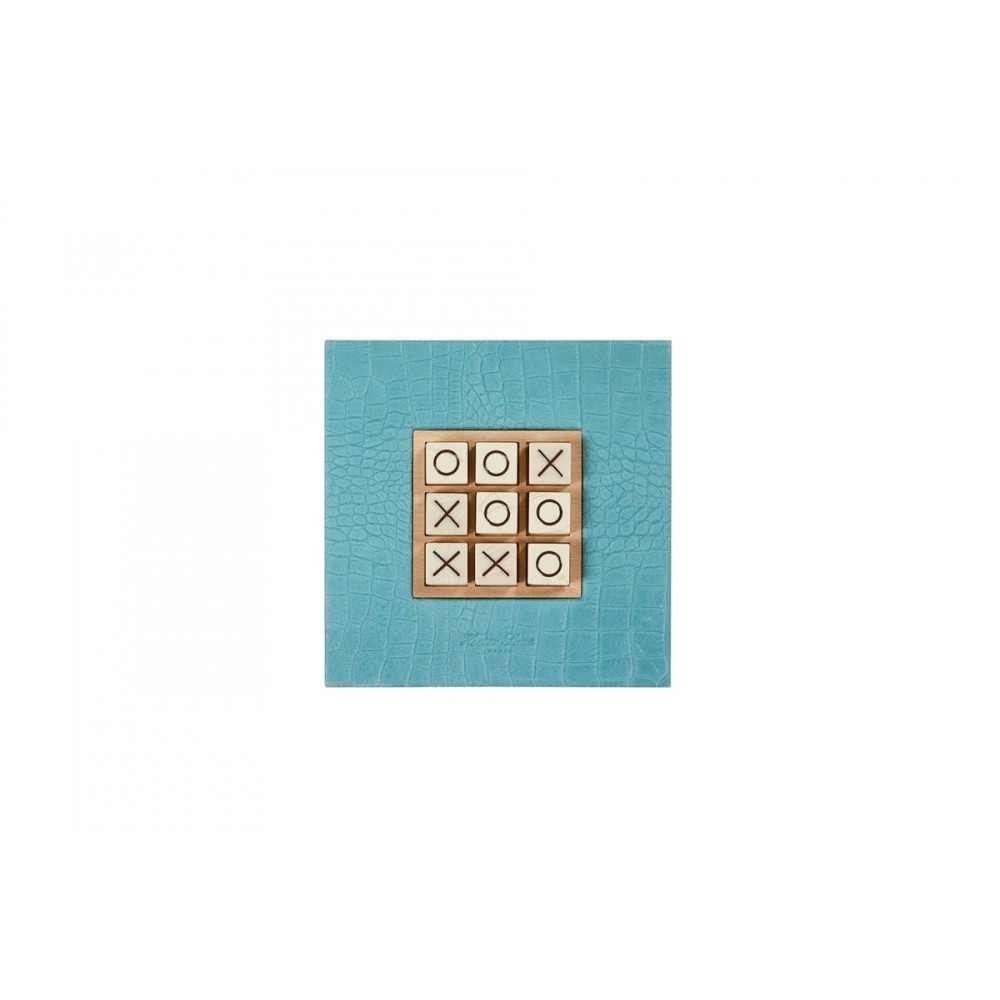 Tic Tac Toe en Cuir - Effet Alligator