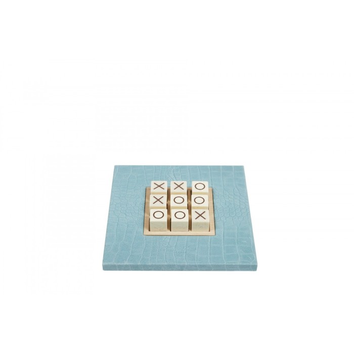 Tic Tac Toe en Cuir - Effet Alligator