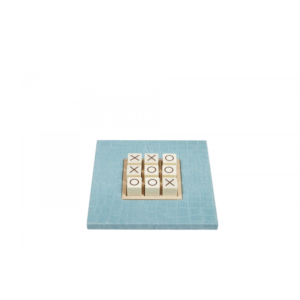 Tic Tac Toe en Cuir - Effet Alligator