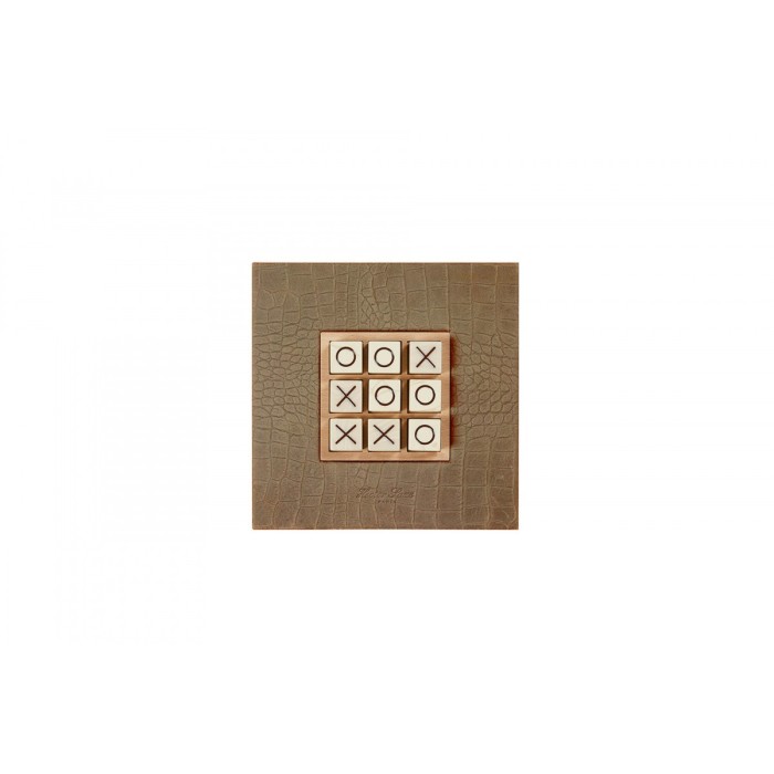 Tic Tac Toe en Cuir - Effet Alligator