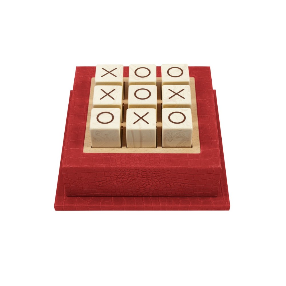 Tic Tac Toe en Cuir - Modèle XL - Effet Alligator