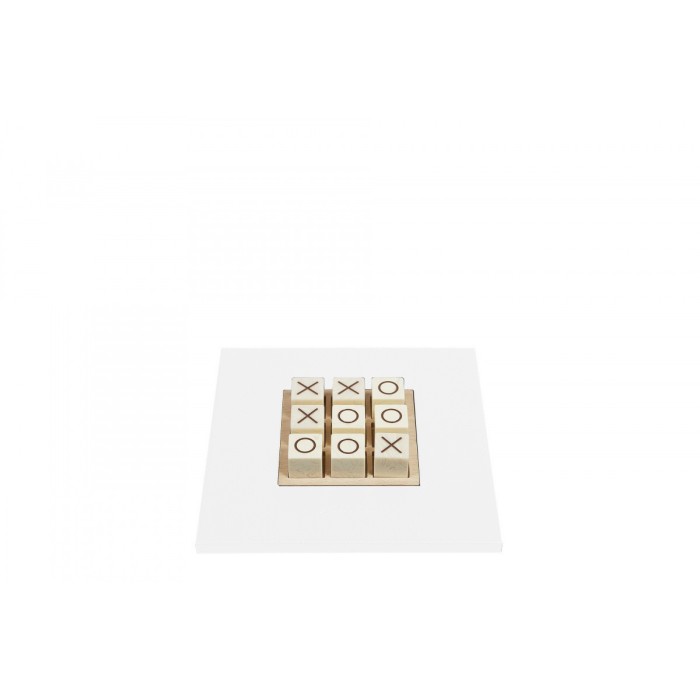 Tic Tac Toe en Cuir - Effet Buffle