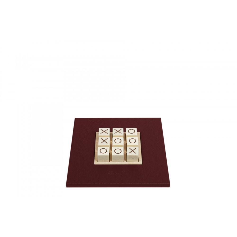 Tic Tac Toe en Cuir - Effet Buffle