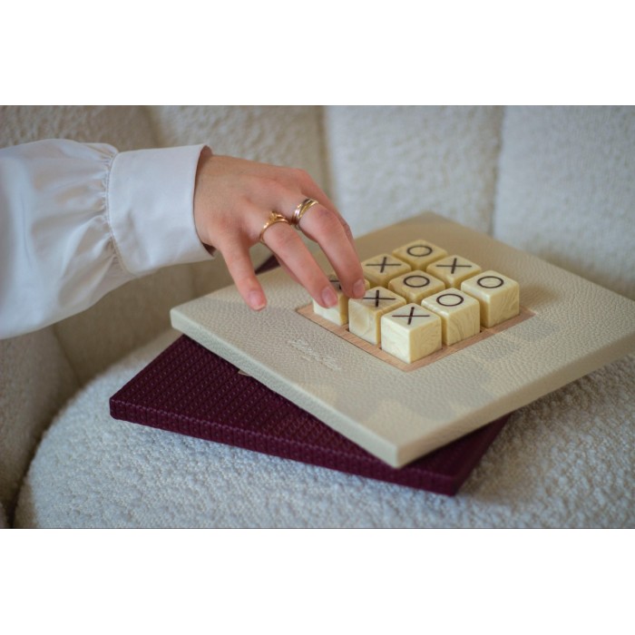 Tic Tac Toe en Cuir - Effet Buffle