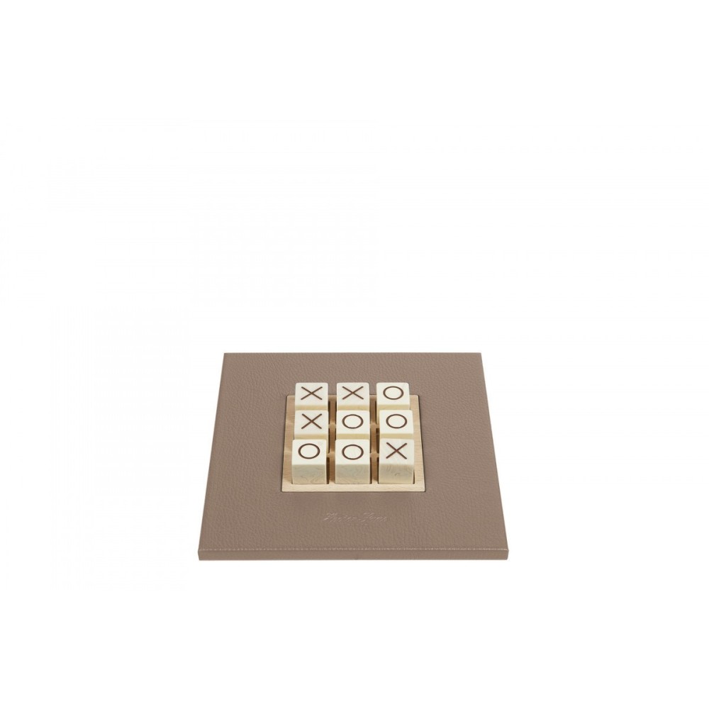 Tic Tac Toe en Cuir - Effet Buffle