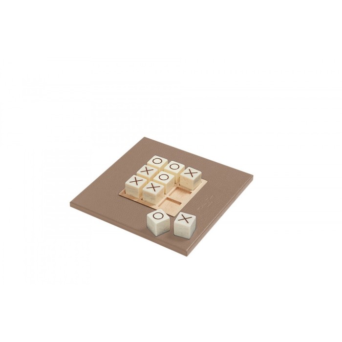 Tic Tac Toe en Cuir - Effet Buffle