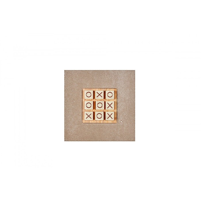 Tic Tac Toe en Cuir - Effet Galuchat