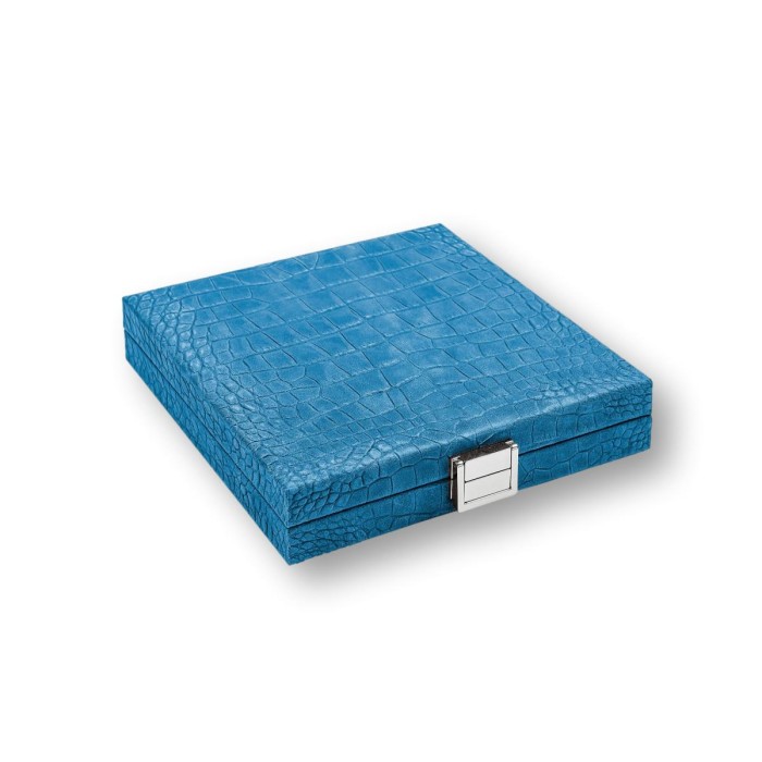 Coffret Domino Deluxe - Cuir - Effet Alligator