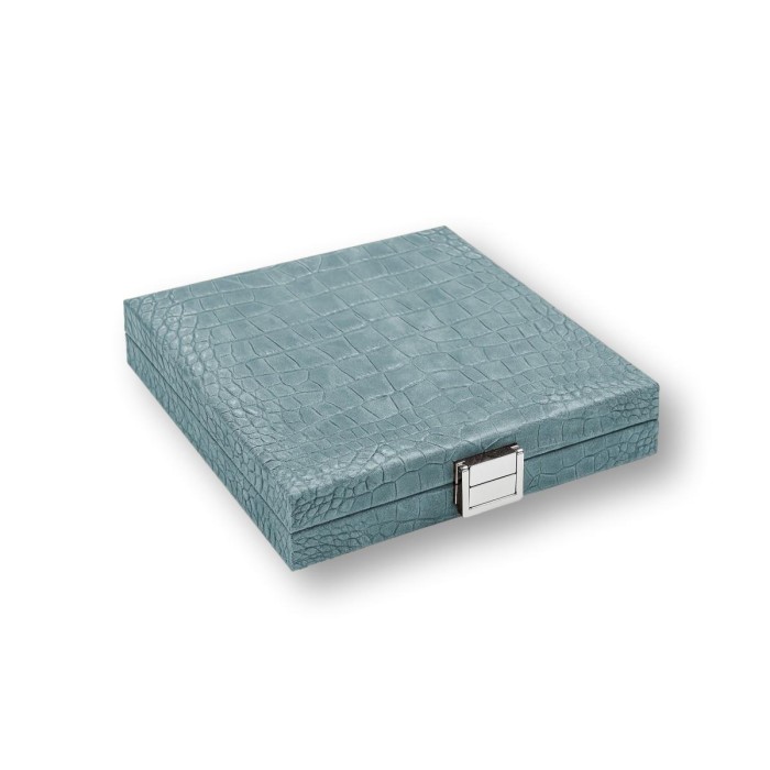 Coffret Domino Deluxe - Cuir - Effet Alligator