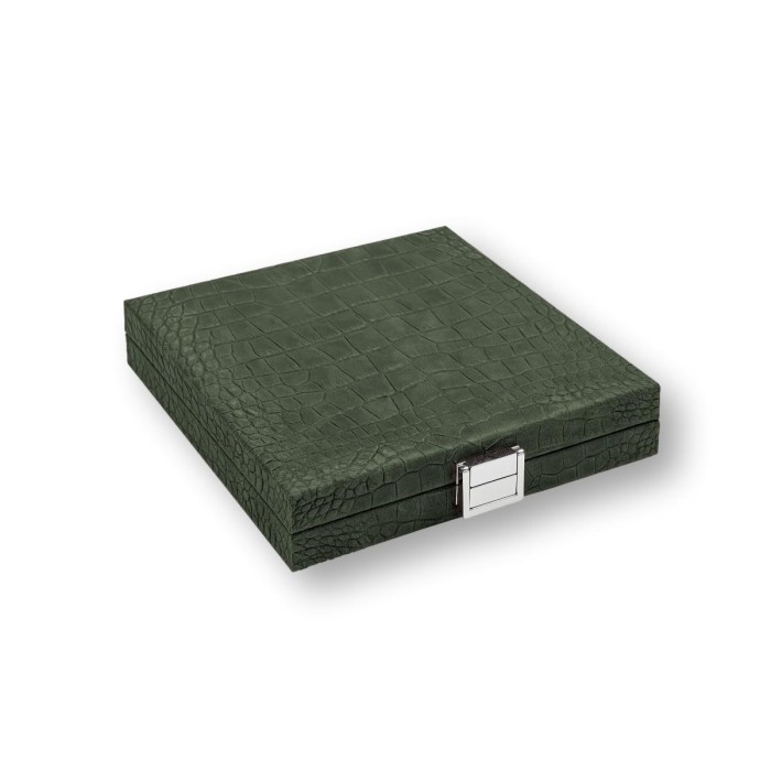 Coffret Domino Deluxe - Cuir - Effet Alligator