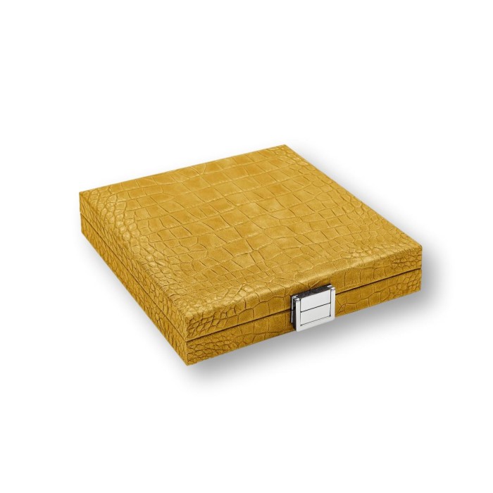 Coffret Domino Deluxe - Cuir - Effet Alligator