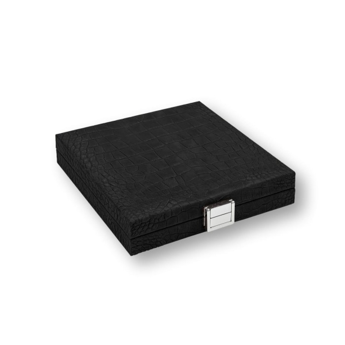 Coffret Domino Deluxe - Cuir - Effet Alligator