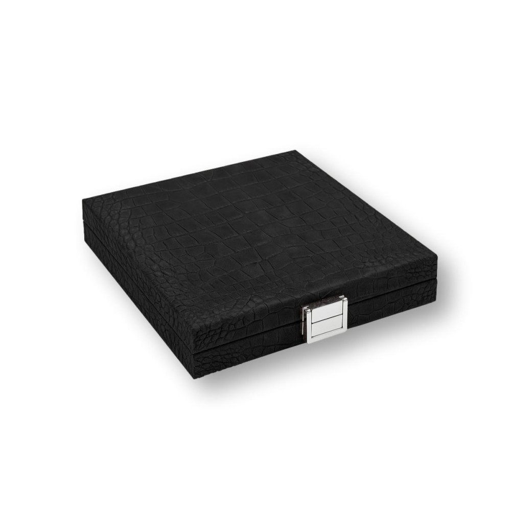 Coffret Domino Deluxe - Cuir - Effet Alligator