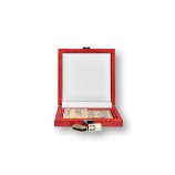 Coffret Domino Deluxe - Cuir - Effet Alligator