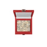 Coffret Domino Deluxe - Cuir - Effet Alligator
