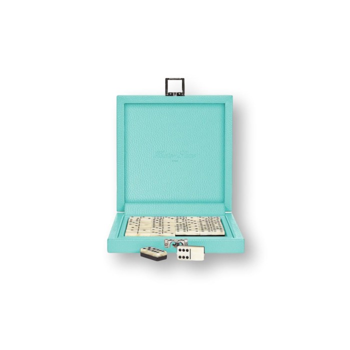 Coffret Domino Deluxe - Cuir - Effet Buffle