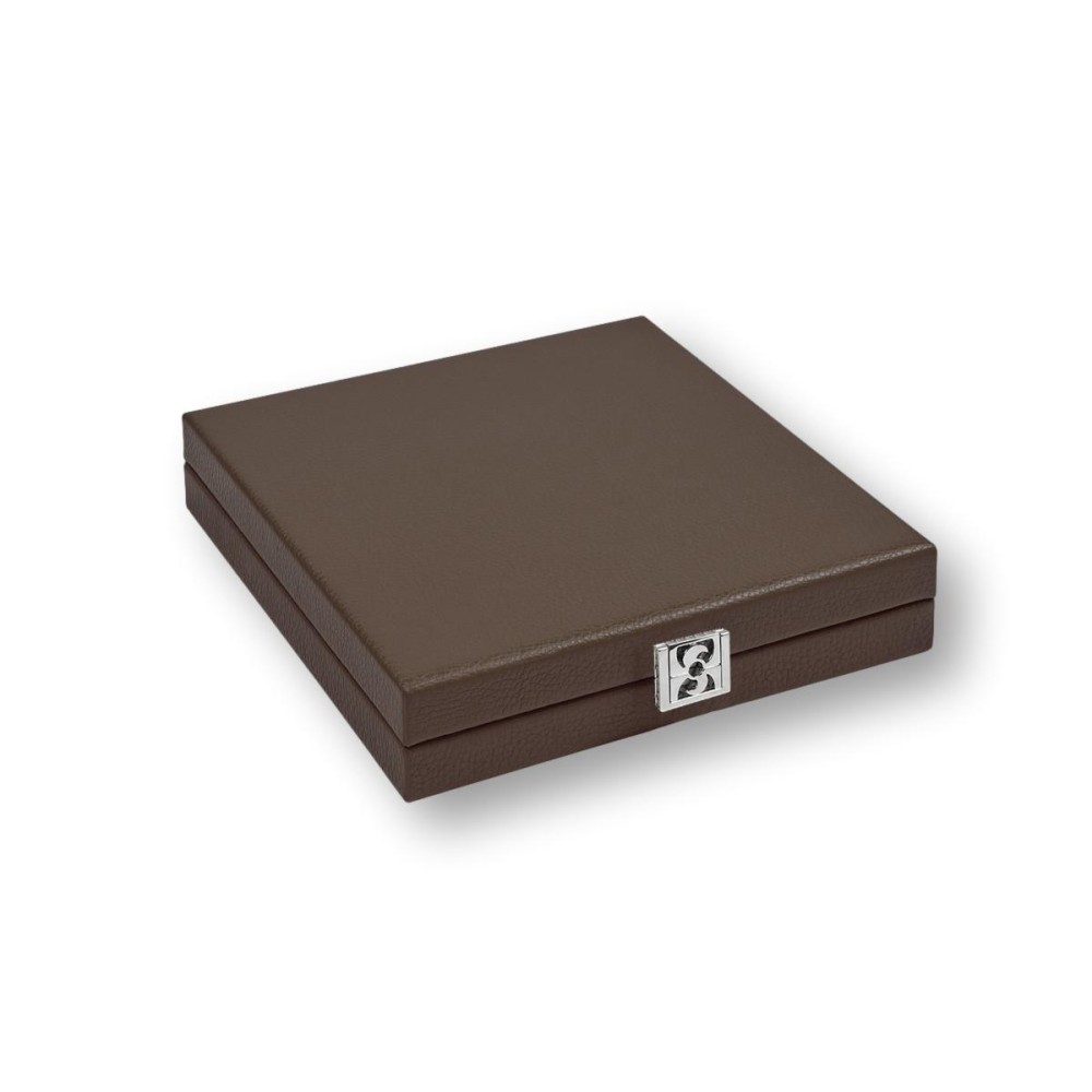 Coffret Domino Deluxe - Cuir - Effet Buffle