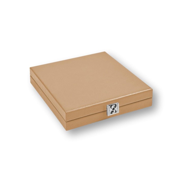 Coffret Domino Deluxe - Cuir - Effet Buffle