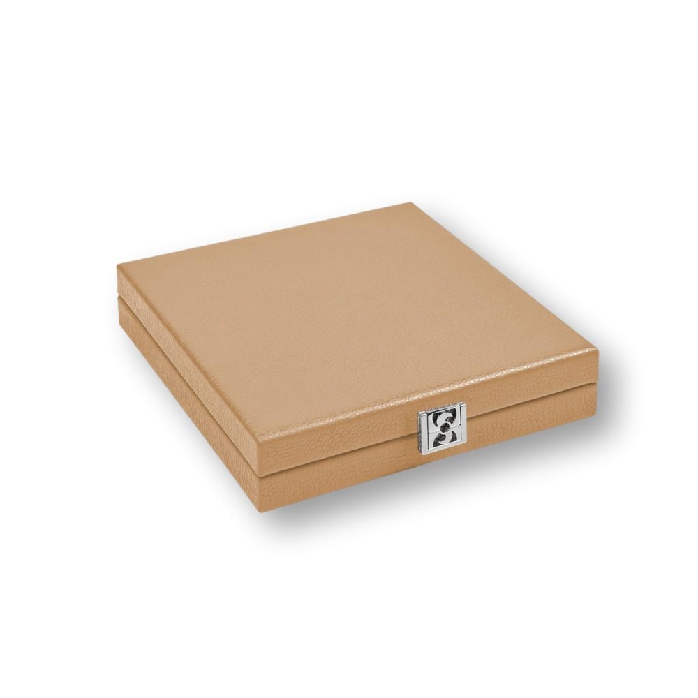 Coffret Domino Deluxe - Cuir - Effet Buffle