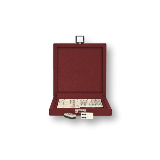 Coffret Domino Deluxe - Cuir - Effet Buffle