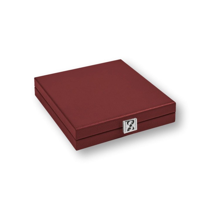 Coffret Domino Deluxe - Cuir - Effet Buffle