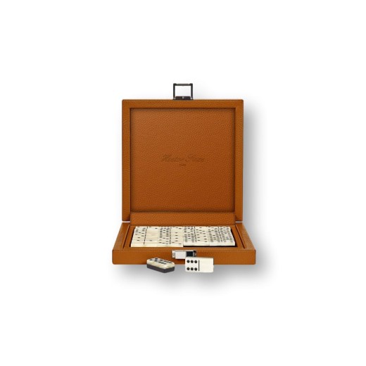 Coffret Domino Deluxe - Cuir - Effet Buffle