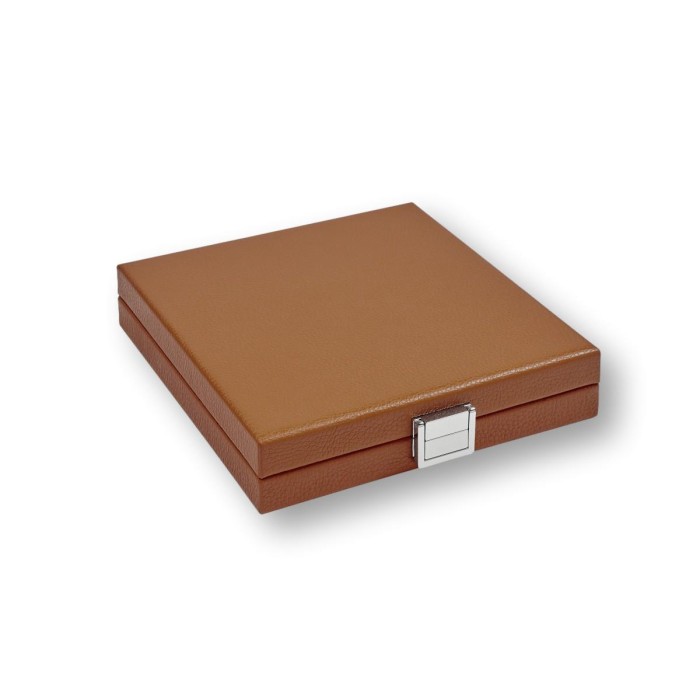 Coffret Domino Deluxe - Cuir - Effet Buffle