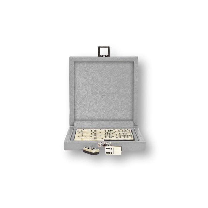 Coffret Domino Deluxe - Cuir - Effet Buffle