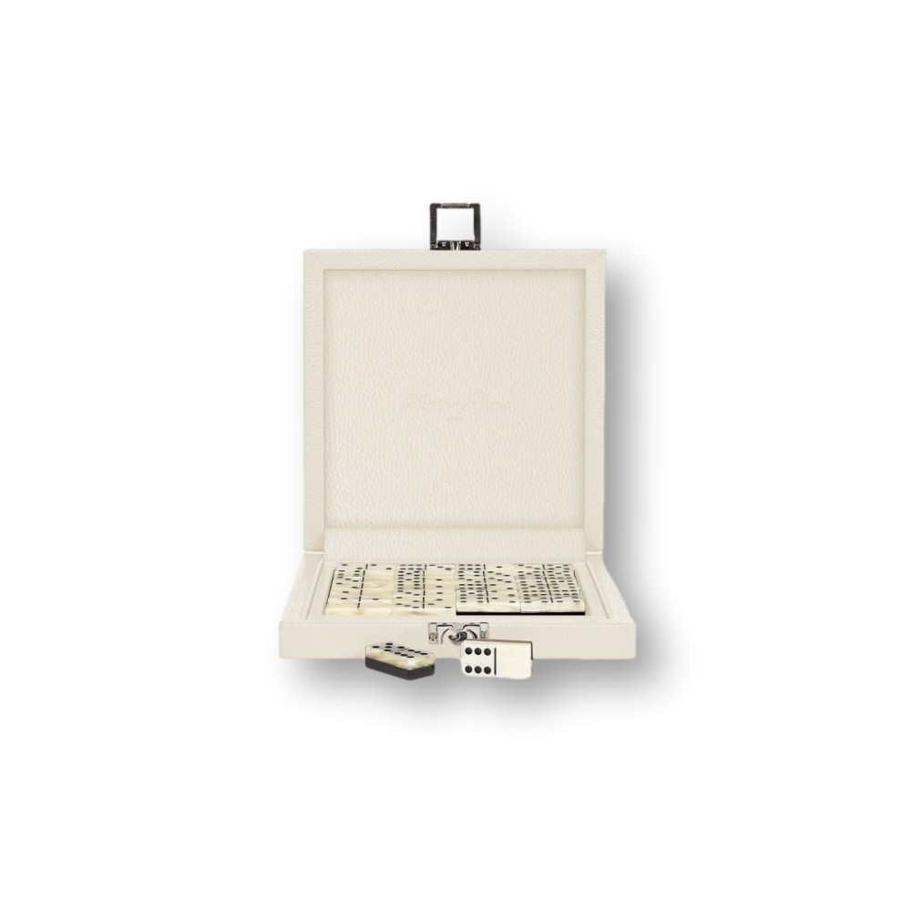 Coffret Domino Deluxe - Cuir - Effet Buffle