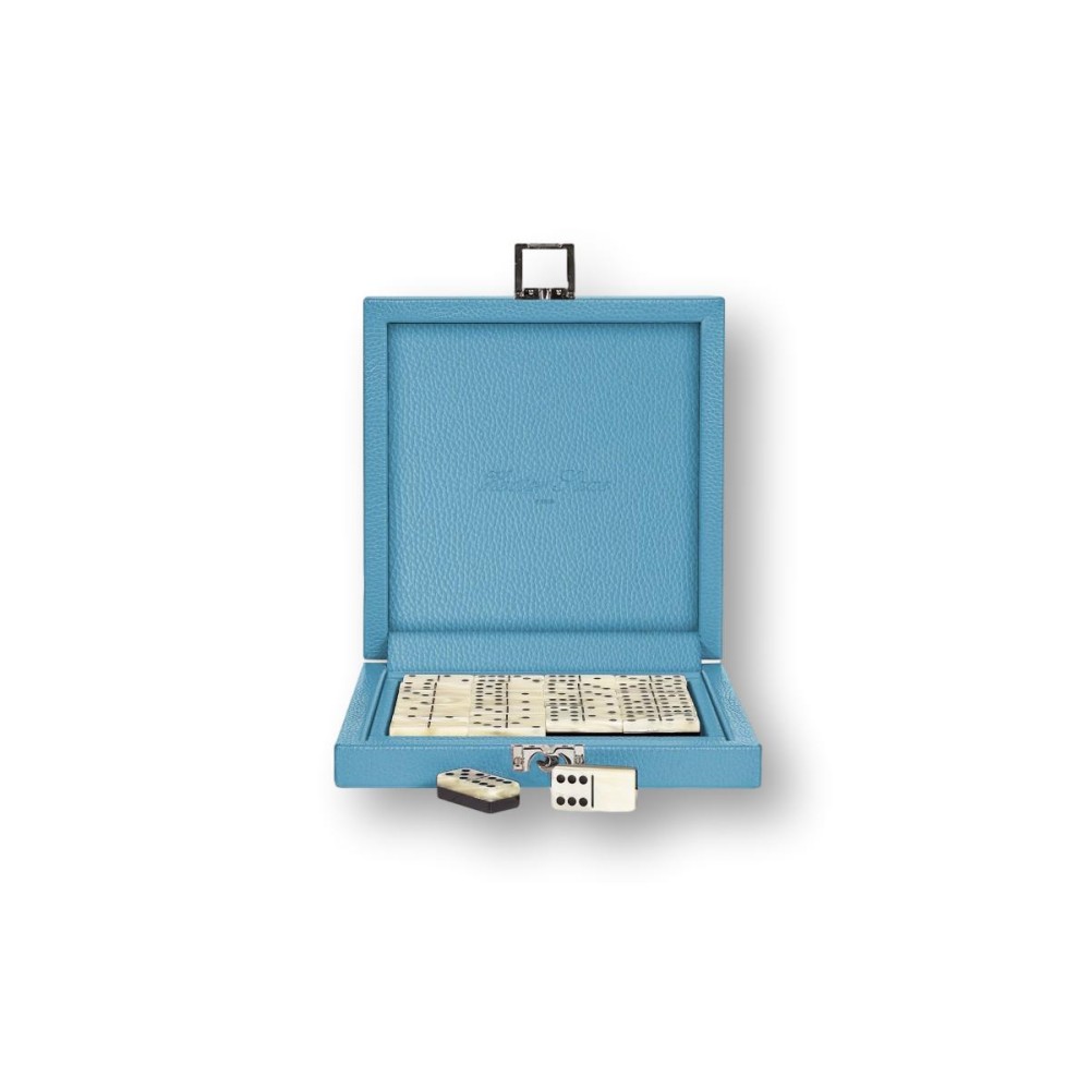 Coffret Domino Deluxe - Cuir - Effet Buffle