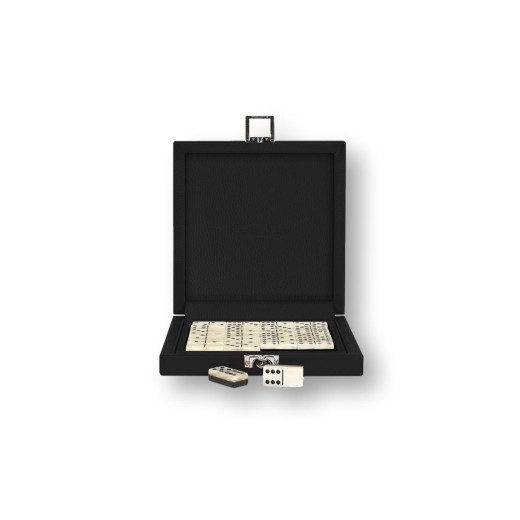 Coffret Domino Deluxe - Cuir - Effet Buffle