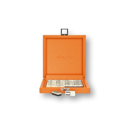 Coffret Domino Deluxe - Cuir - Effet Buffle