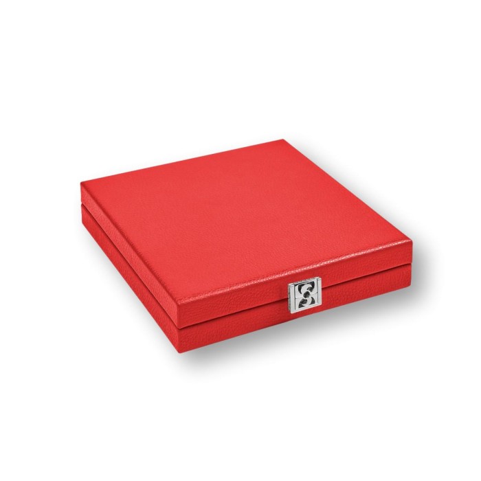 Coffret Domino Deluxe - Cuir - Effet Buffle