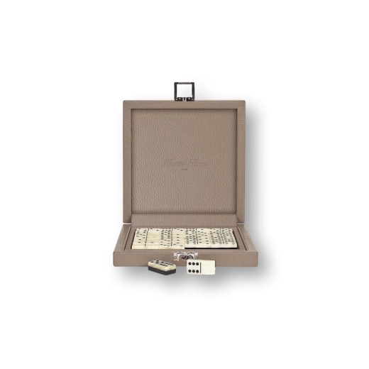 Coffret Domino Deluxe - Cuir - Effet Buffle