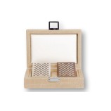 Coffret Cartes - Cuir - Effet Alligator