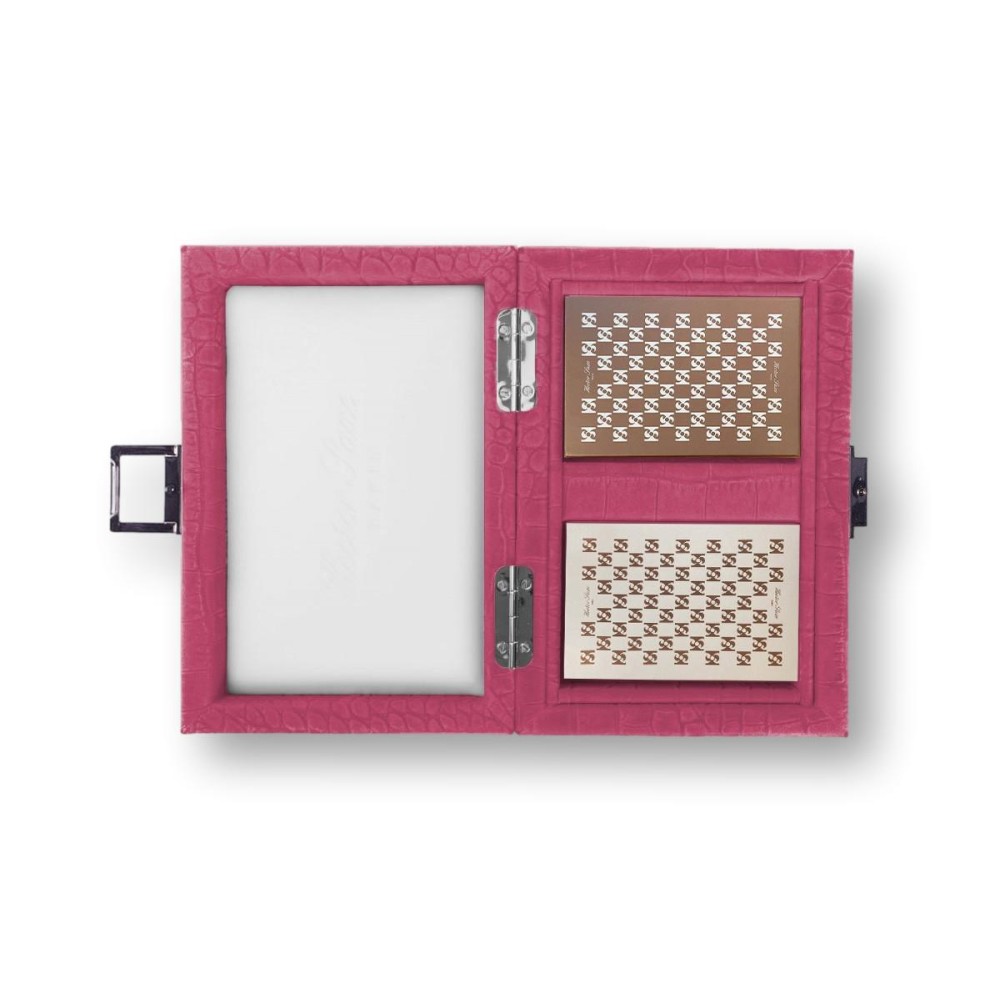 Coffret Cartes - Cuir - Effet Alligator